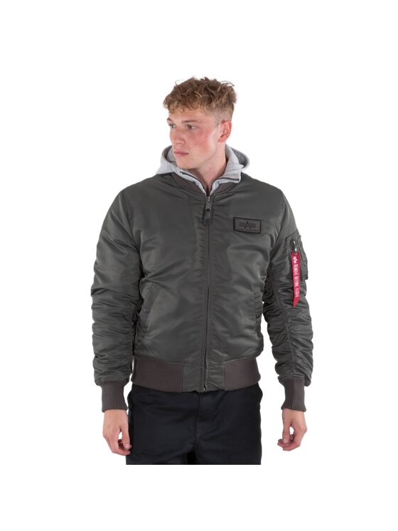 Alpha Industries Alpha Industries Kurtka bomber AI.183110-04-XL Szary Slim Fit