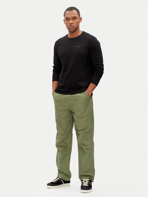 Pepe Jeans Pepe Jeans Pikkade varrukatega T-särk Connor PM509219 Must Regular Fit