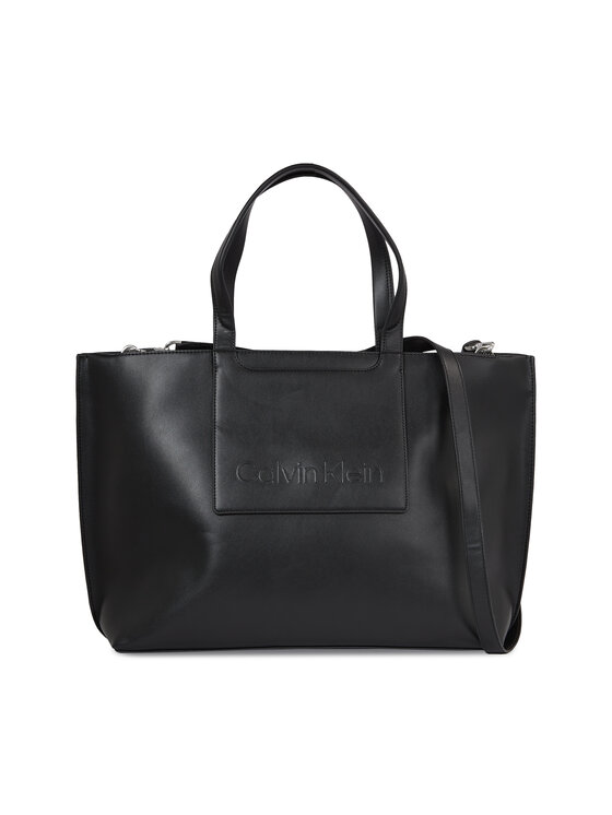 Geantă Calvin Klein Ck Set Shopper Large K60K611049 Negru