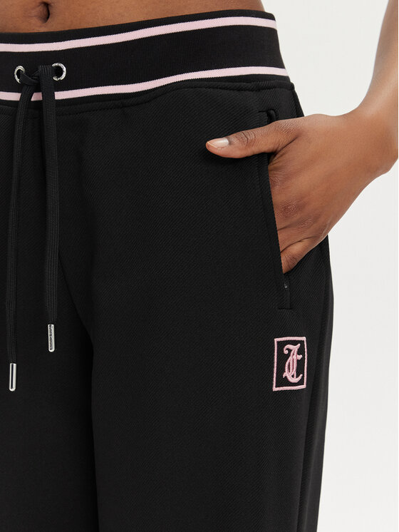 Juicy Couture Juicy Couture Donji dio trenerke Kurt JCSBJ224418 Crna Regular Fit