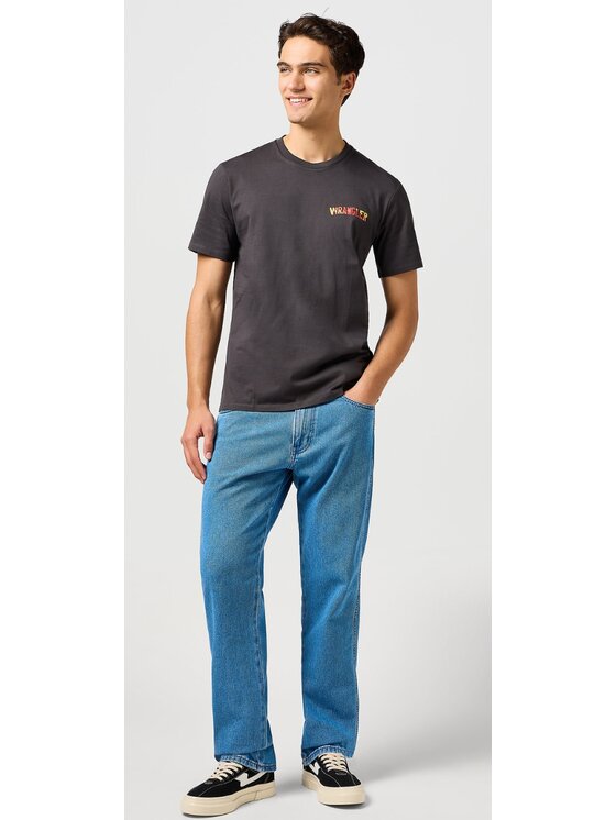 Wrangler Wrangler T-Shirt Big Graphic Tee Czarny Regular Fit