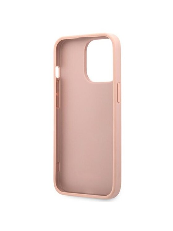 Guess Guess Etui na telefon Saffiano Strap Różowe złocenie