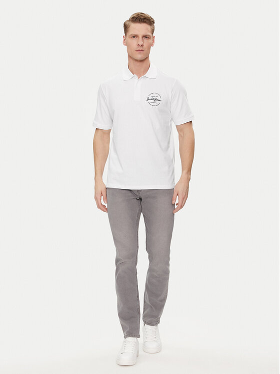 Jack&Jones Jack&Jones Polo Forest 12248621 Biały Standard Fit