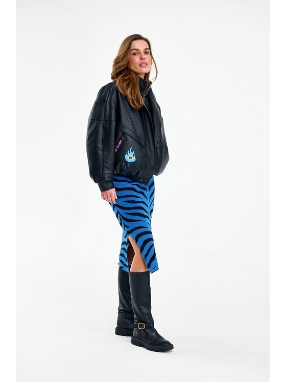 NAOKO NAOKO Spódnica midi Blue Rebel Błękitny Slim Fit