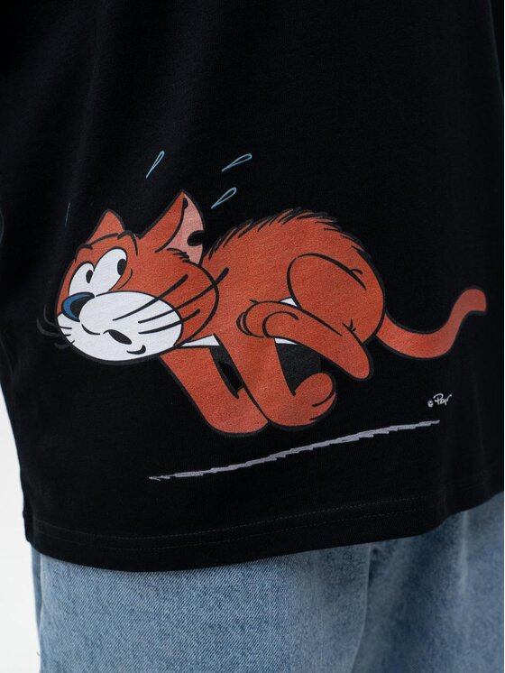 Smerfy Smerfy T-Shirt 119805 Czarny Oversize