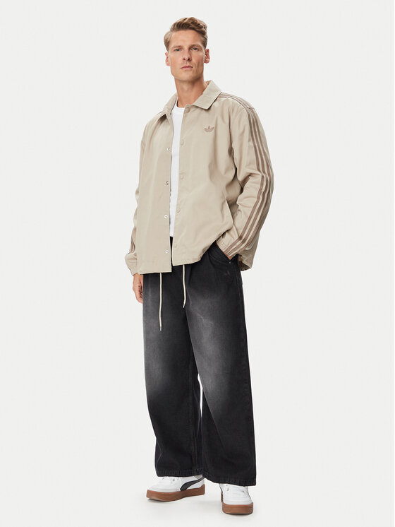 adidas adidas Kurtka przejściowa 3 Stripes Coaches Jacket KS9297 Beżowy Regular Fit