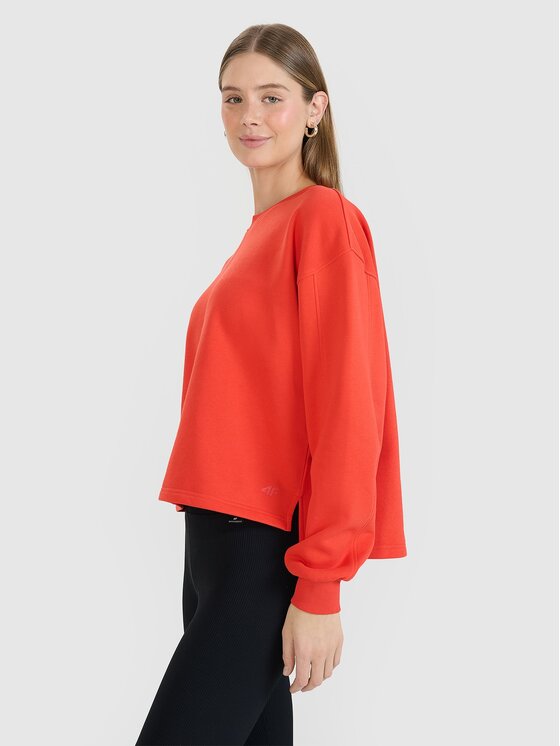 4F 4F Felpa 4FWSS25TSWSF1543-62S Rosso Oversize