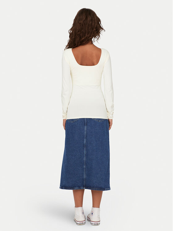 ONLY ONLY Блузка Lea 15302647 Білий Slim Fit