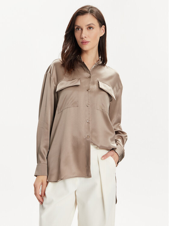 MAX&Co. MAX&Co. Srajca MAX&CO-2416111052200 Rjava Regular Fit