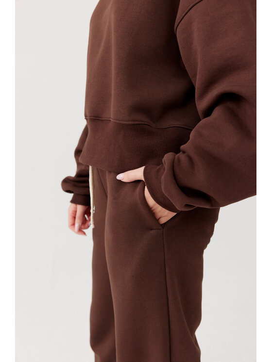 Lunedi Lunedi Spodnie dresowe Cozy Brązowy Regular Fit