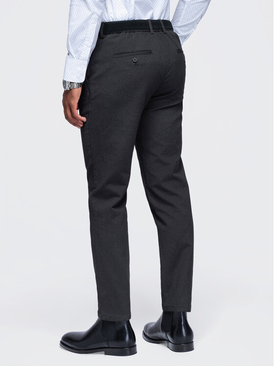 Ombre Ombre Chino kalhoty OM-PACP-0308 Černá Slim Fit