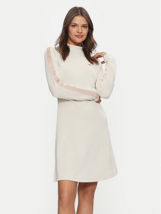 EA7 Emporio Armani Každodenné šaty 6DTA54 TJZBZ 1120 Béžová Regular Fit