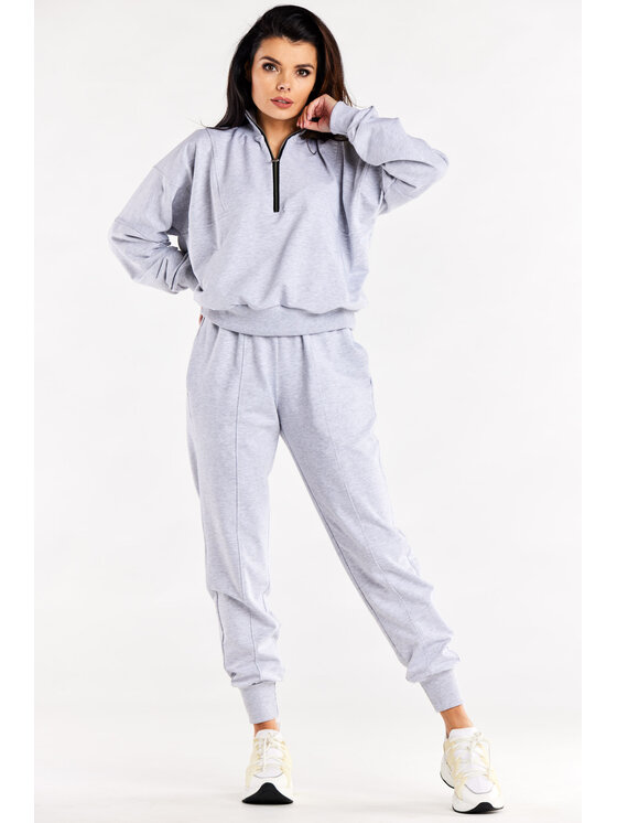 Infinite You Infinite You Felpa M316 Grigio Basic Fit