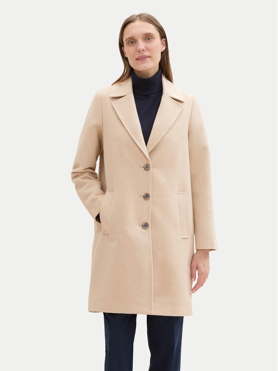 Tom Tailor Tom Tailor Kevad-sügis mantel 1041493 Beež Regular Fit
