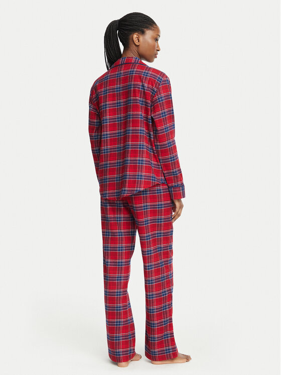 Tommy Hilfiger Tommy Hilfiger Pižama UW0UW06708 Raudona Relaxed Fit