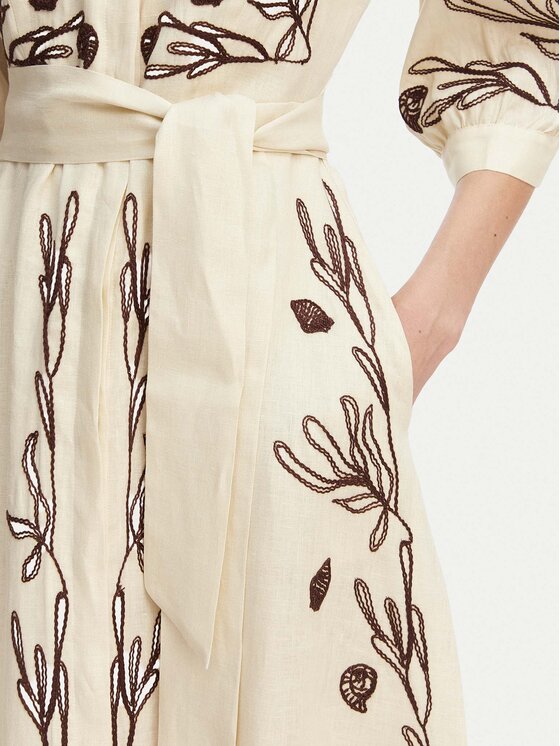 Marella Marella Vestito chemisier Banda 2613221232 Beige Regular Fit