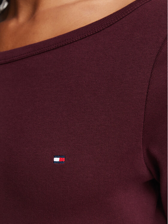 Tommy Hilfiger Tommy Hilfiger Blúzka Cody WW0WW49928 Bordová Regular Fit