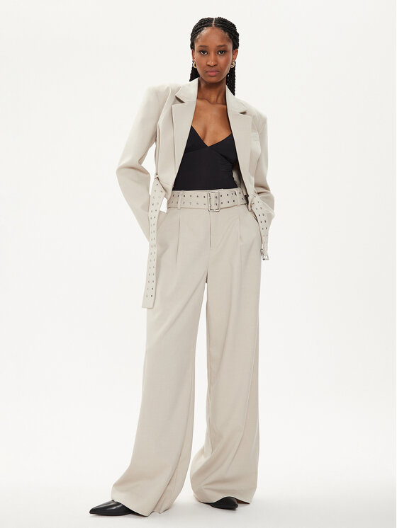Gestuz Gestuz Παντελόνι υφασμάτινο Editha 10908856 Μπεζ Relaxed Fit