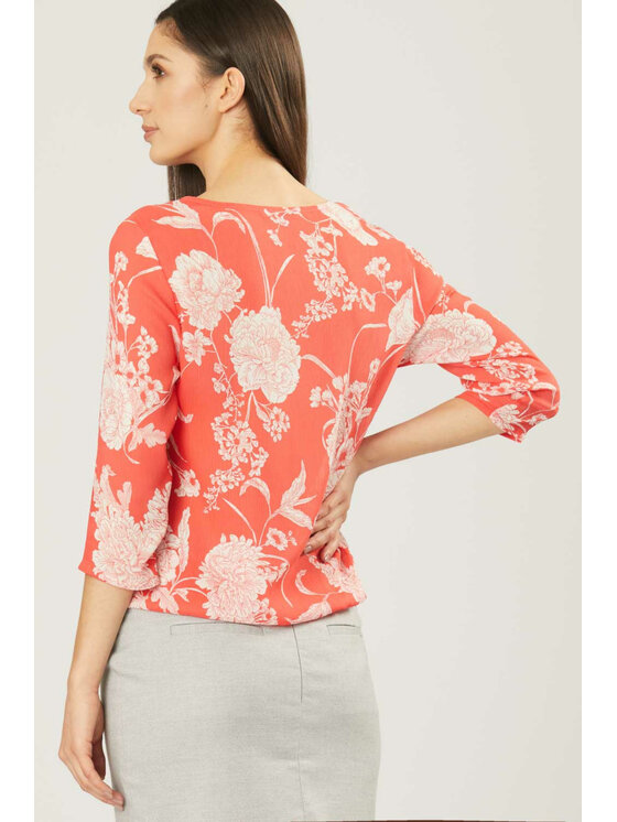 QUIOSQUE QUIOSQUE Halenka PEACHY SHIRT Korálová Regular Fit