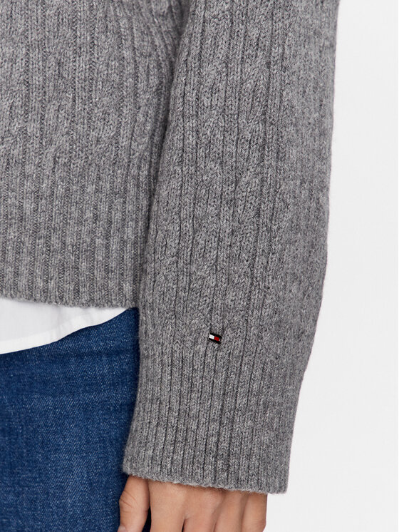 Tommy Hilfiger Tommy Hilfiger Пуловер WW0WW39003 Сив Oversize