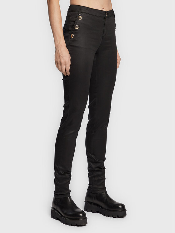 Morgan Morgan Παντελόνι υφασμάτινο 222-PAOLO Μαύρο Slim Fit