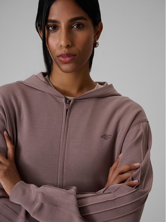 4F 4F Bluza SELF LOVE Brązowy Regular Fit