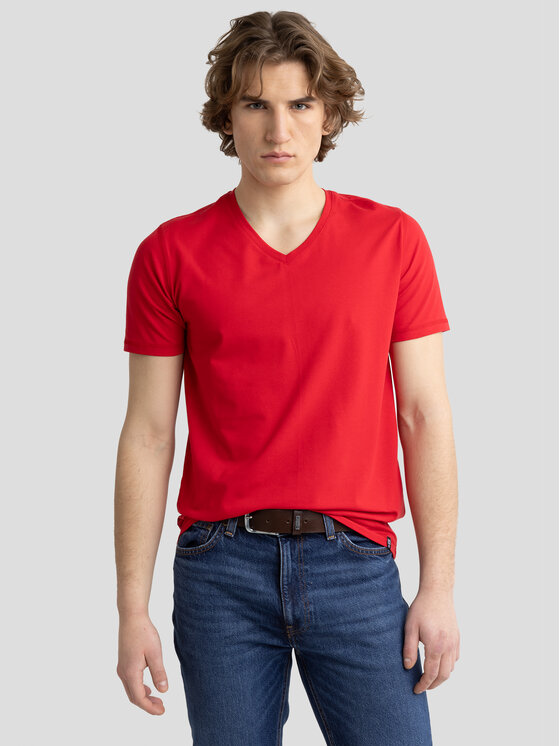 BIG STAR BIG STAR Koszula IRTOS Czerwony Slim Fit