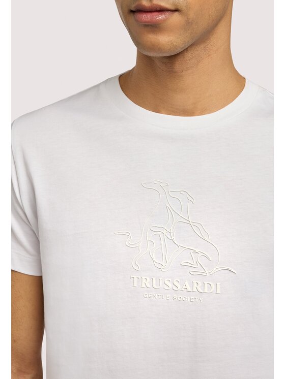 Trussardi Trussardi T-Shirt G0278300125N001 Biały Regular Fit
