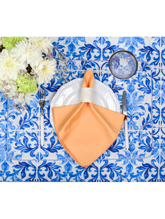 Roseberry Home Roseberry Home Podkładka na stół dwustronne Majolica Blue & Dandy Blue Niebieski