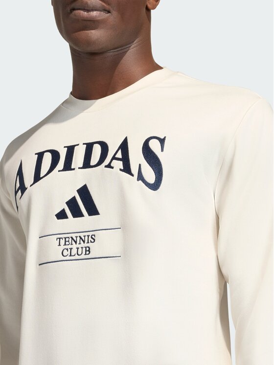 adidas adidas Bluza Heritage Graphic Crew Biały Regular Fit