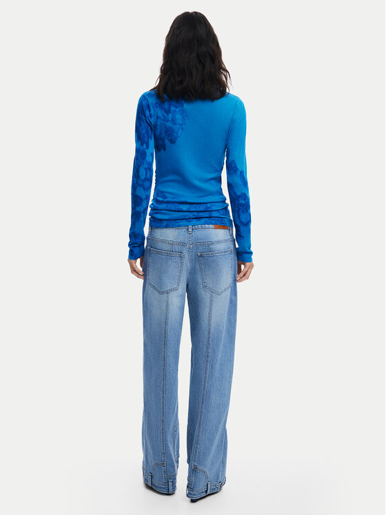 Desigual Desigual Rollkragenpullover Ottawa 25WWJF38 Blau Regular Fit