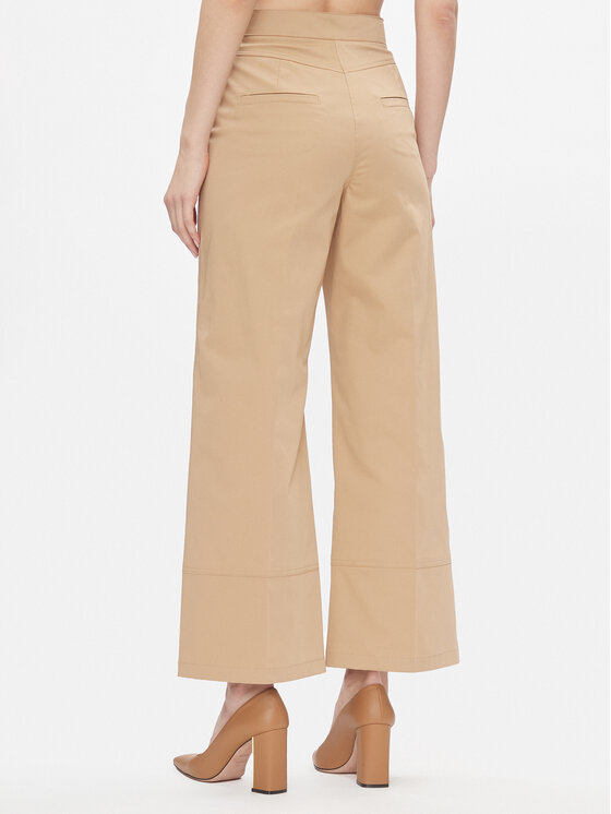 Marella Marella Hlače iz tkanine Nabis 2413131091200 Rjava Regular Fit
