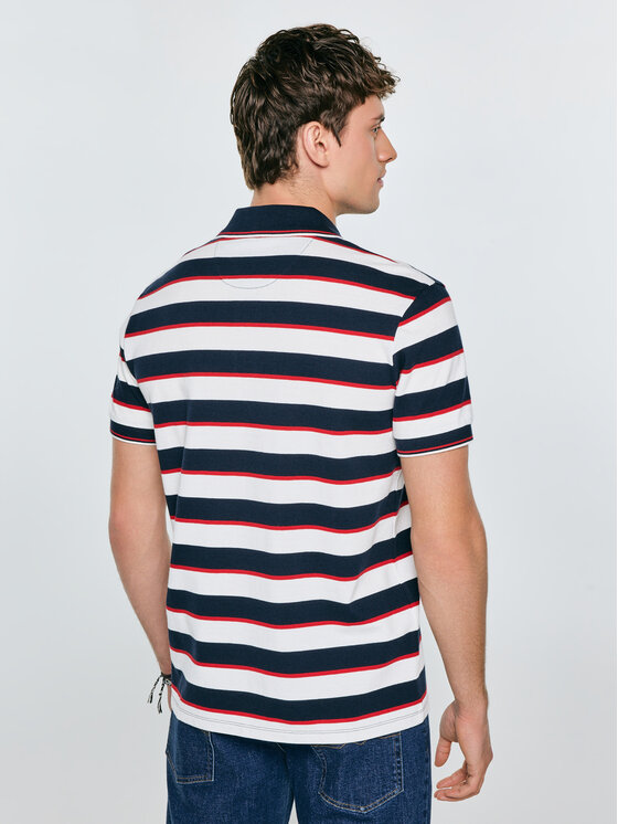 BIG STAR BIG STAR Polo SEULIS Biały Basic Fit