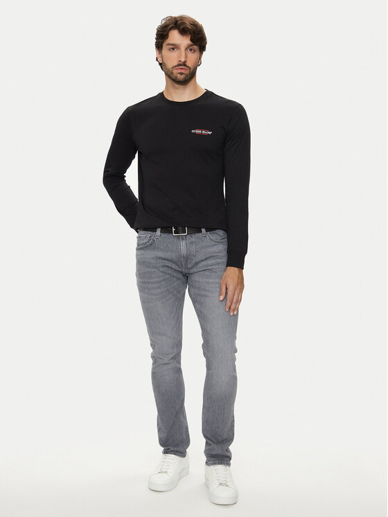 Guess Jeans Guess Jeans T-Shirt 166061 Μαύρο Classic Fit