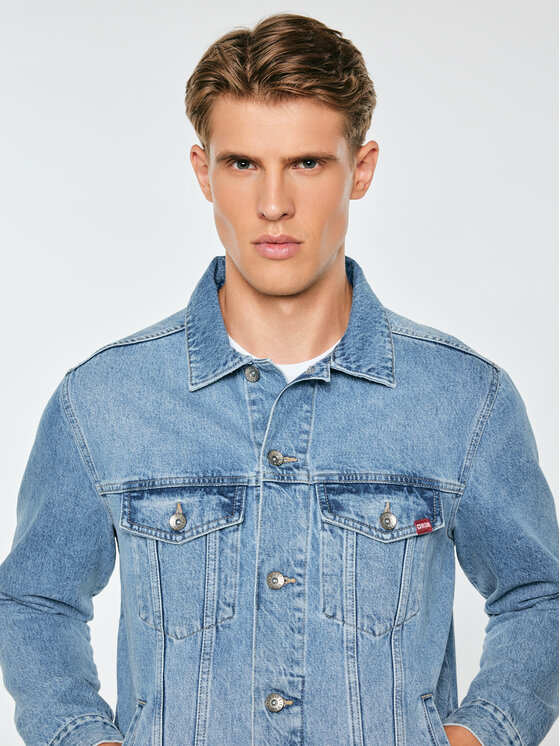 BIG STAR BIG STAR Kurtka jeansowa CHARLIE Niebieski Basic Fit