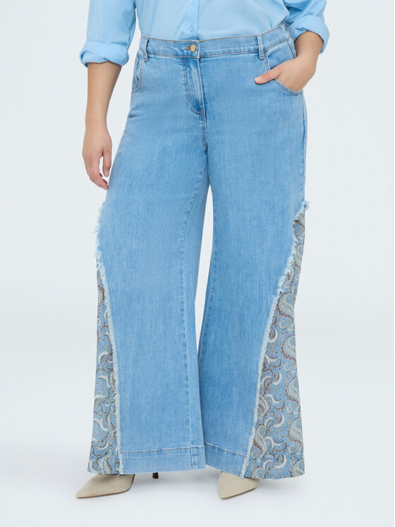 Fiorella Rubino Fiorella Rubino Jeansy P481T005234N0R4 Turkusowy Flare Fit