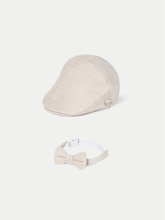 Mayoral Komplett Set Mütze und Fliege - Kinderkleidung, Größe 48 Beige 9879