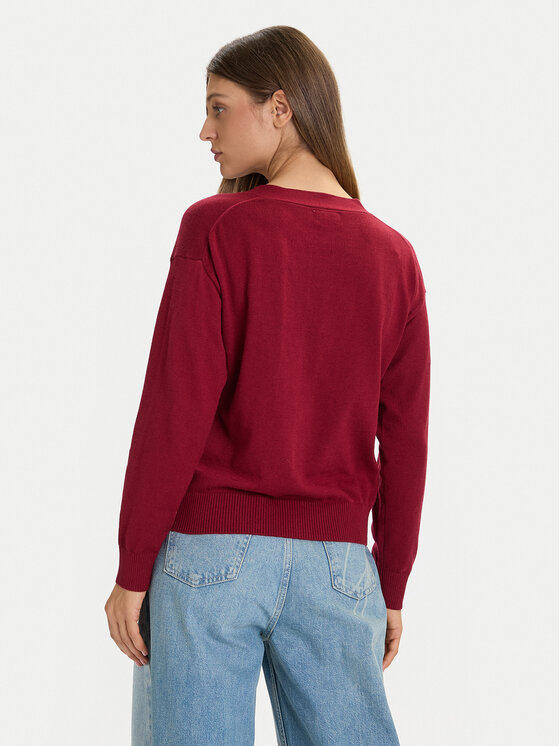 Guess Jeans Guess Jeans Pletena jopica W4BR16 Z3HO2 Rdeča Regular Fit