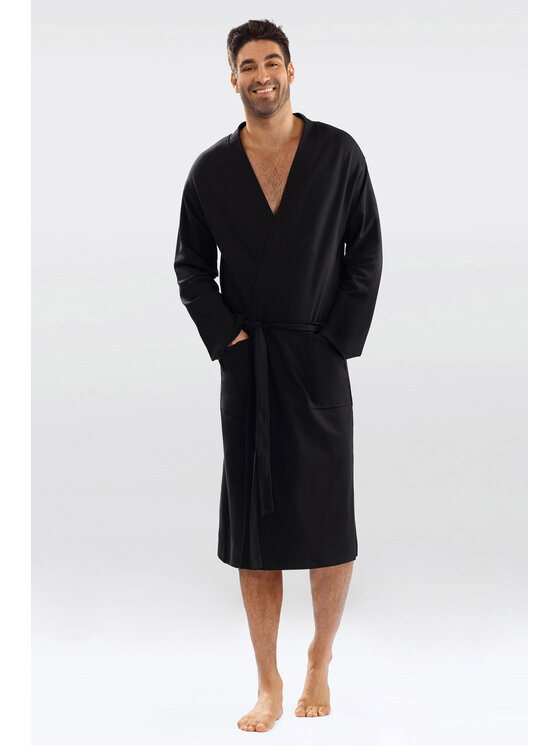 DKaren Lingerie DKaren Lingerie Szlafrok Harry Męska Czarny