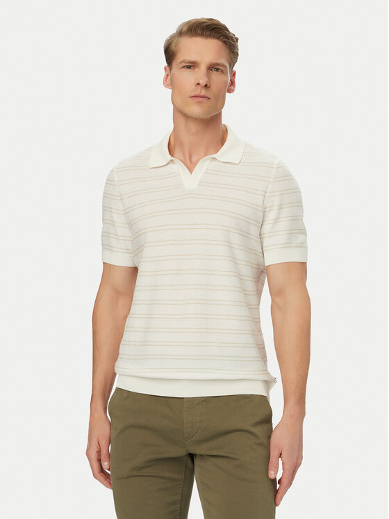 BOSS Tricou polo H-Narciso 50560483 Alb Regular Fit