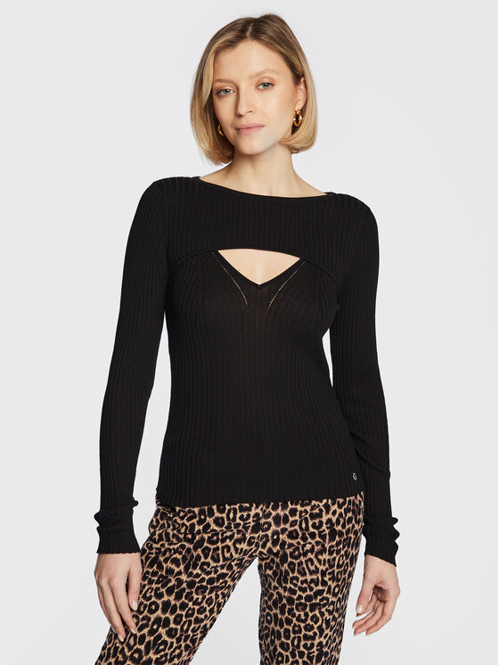 Guess Pulover W3RR32 Z30L1 Negru Slim Fit