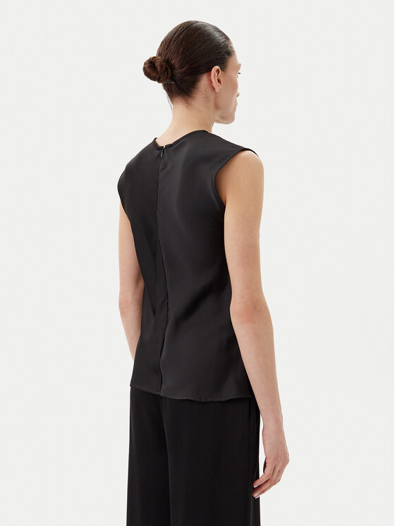 Eleh Eleh Bluzka ESS250180 Czarny Regular Fit