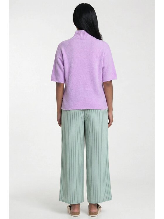 FIGL FIGL Παντελόνι Palazzo M1323 Ανοιχτό πράσινο Loose Fit