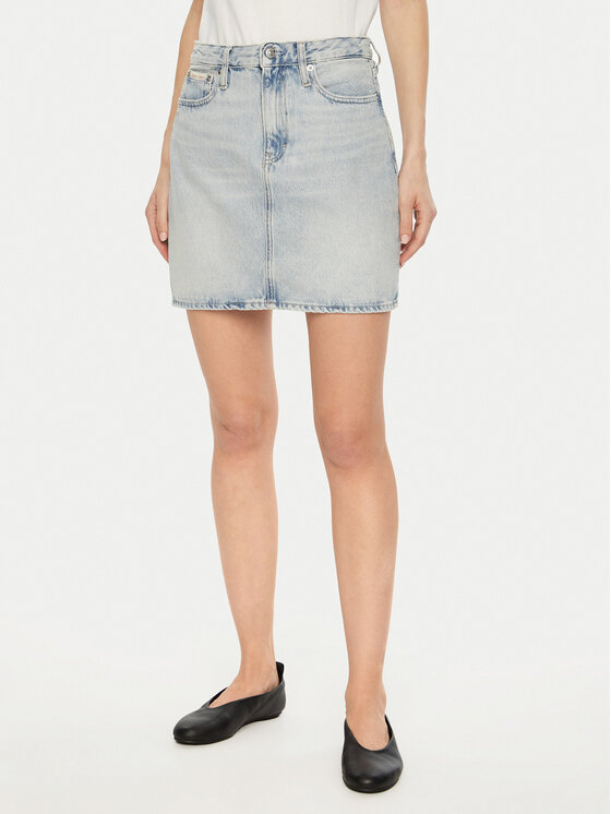 Calvin Klein Jeans Calvin Klein Jeans Džínová sukně J20J224534 Modrá Regular Fit