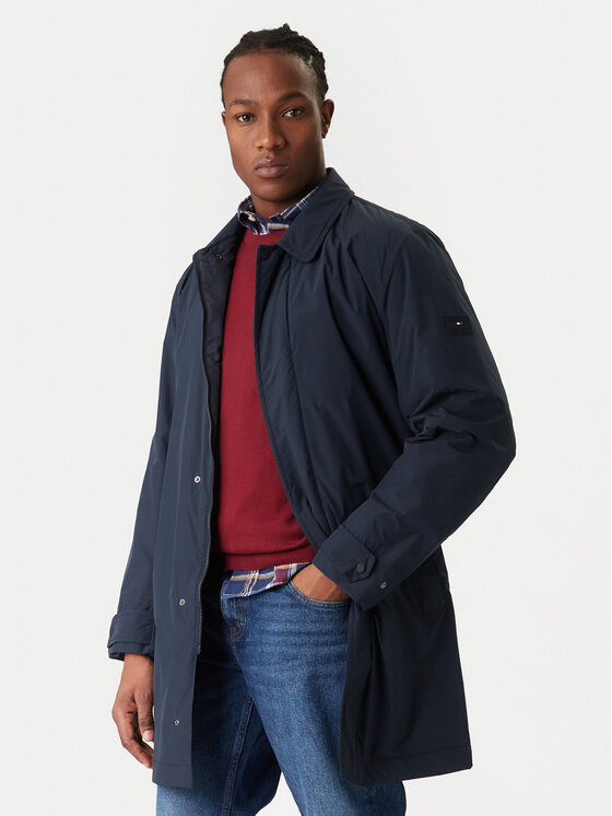 Tommy Hilfiger Tommy Hilfiger Kevad-sügis mantel MW0MW42569 Tumesinine Regular Fit