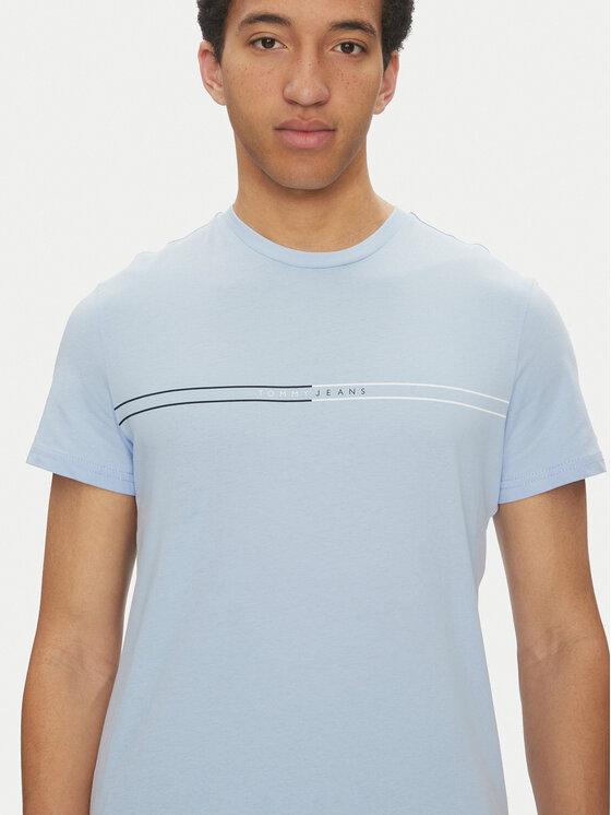 Tommy Jeans Tommy Jeans Majica Entry Graphic DM0DM20779 Modra Slim Fit