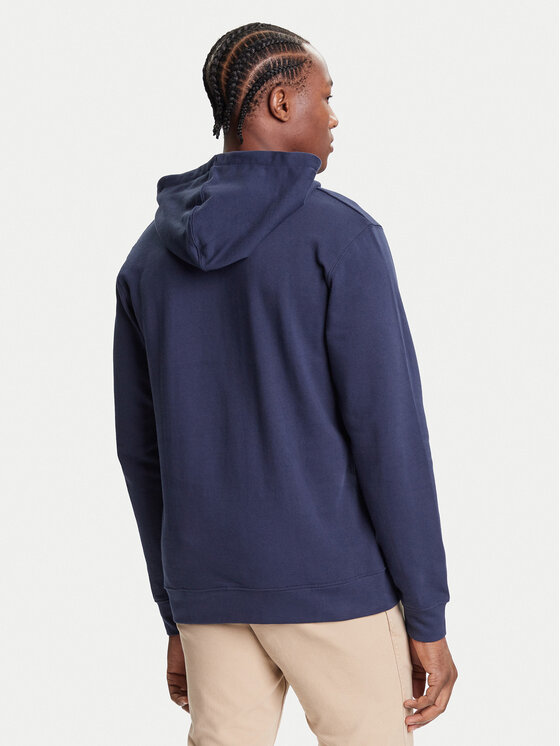 Wrangler Wrangler Felpa SIGN OFF HOODIE Blu scuro Regular Fit