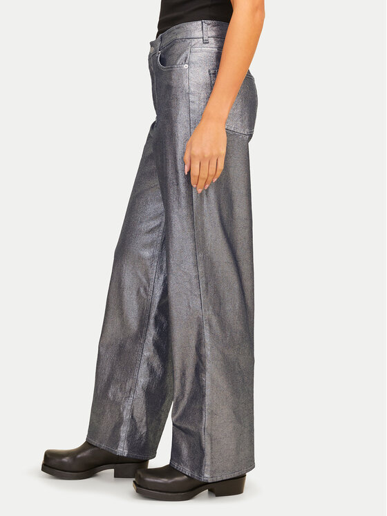 JJXX JJXX Traperice Tokyo 12264457 Srebrna Wide Leg