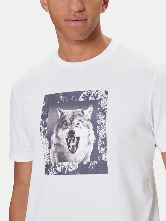 BOSS BOSS T-krekls Lupo 50554615 Bēšs Regular Fit