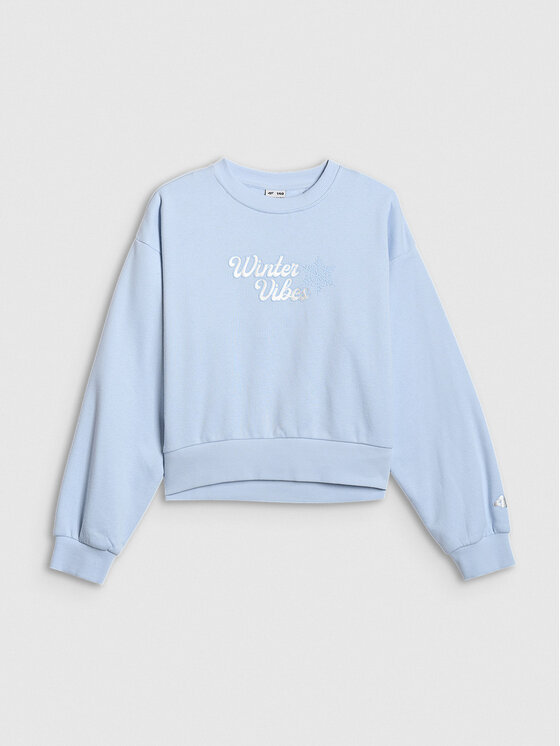 4F 4F Bluza APRES SKI Niebieski Loose Fit